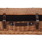 Wicker 46cm Double Steamed Picnic Basket | Black
