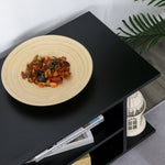 Modern Tv Cabinet Stand Storage Shelves Black