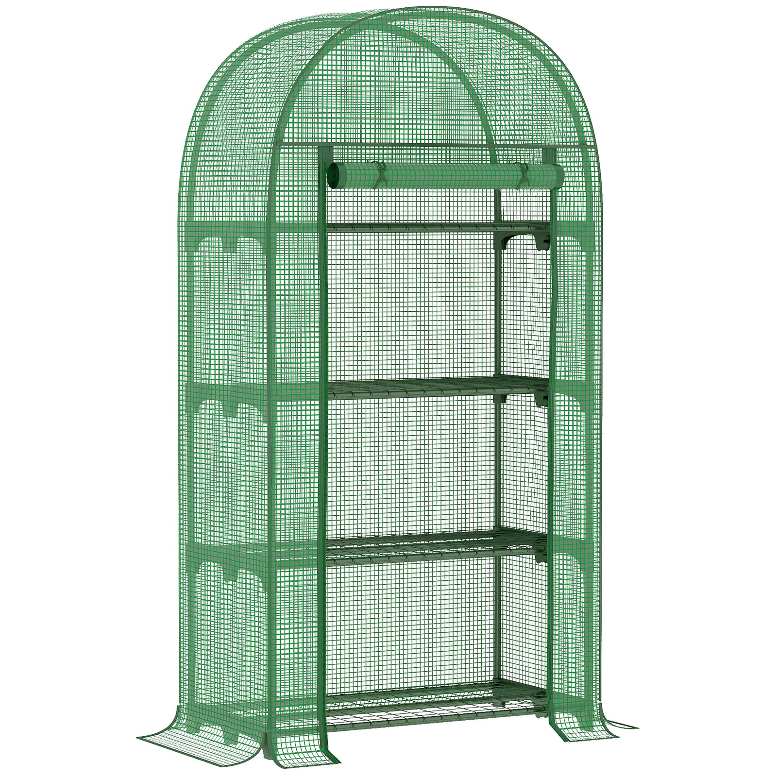 80 X 49 X 160cm Mini Greenhouse Portable Green House With Shelf | Green