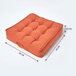 Cotton Armchair Booster Cushion | 50cm x 50cm | Terracotta