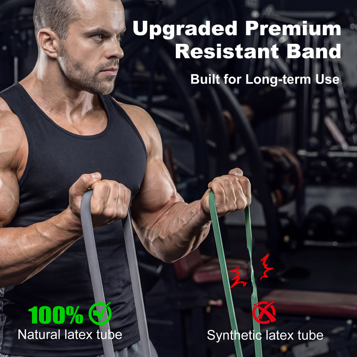 Centra Resistance Bands 12pc Heavy Exercise Bands Strength Training Home Gym