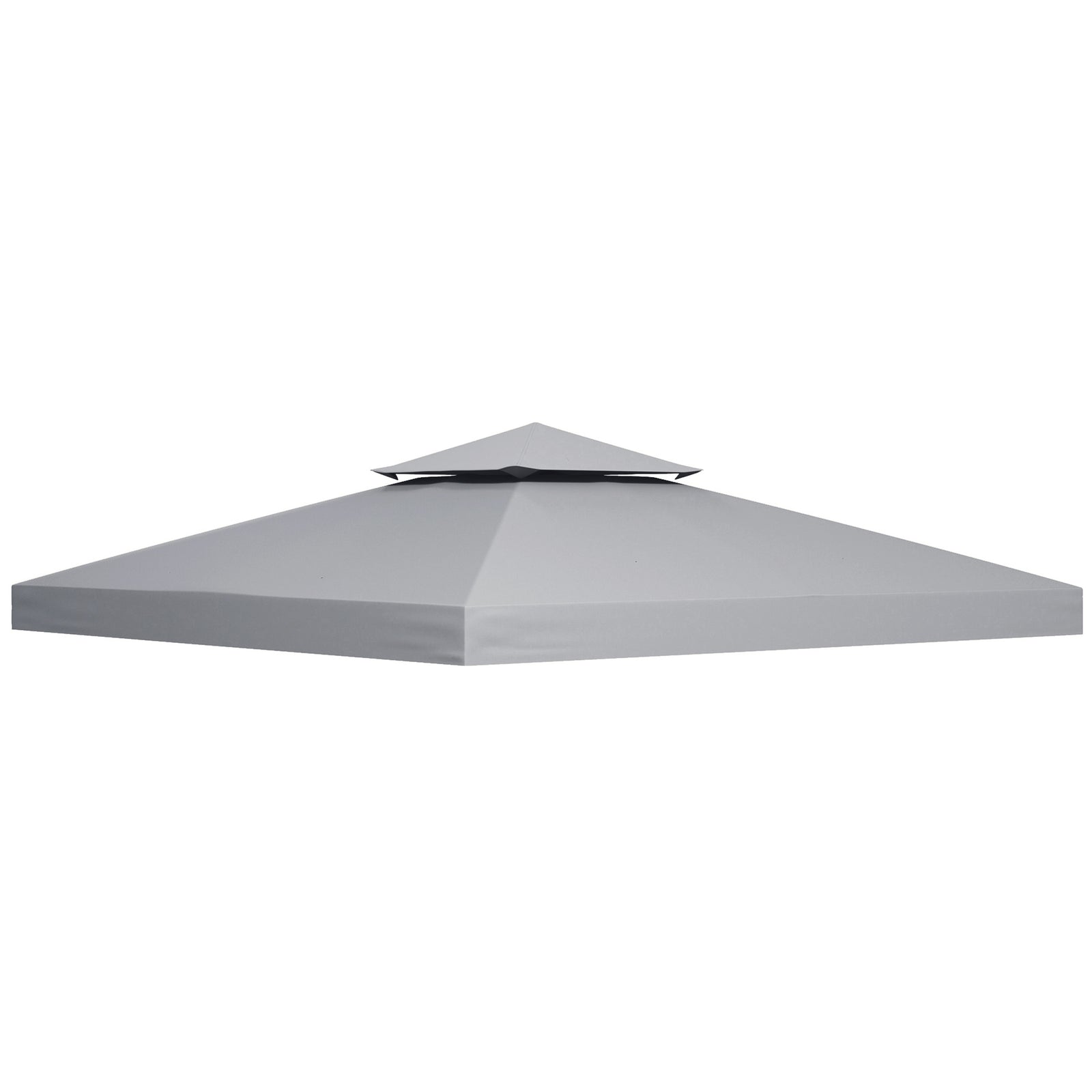 3x3m Gazebo Top Cover Double Tier Canopy Replacement | Light Slate Gray
