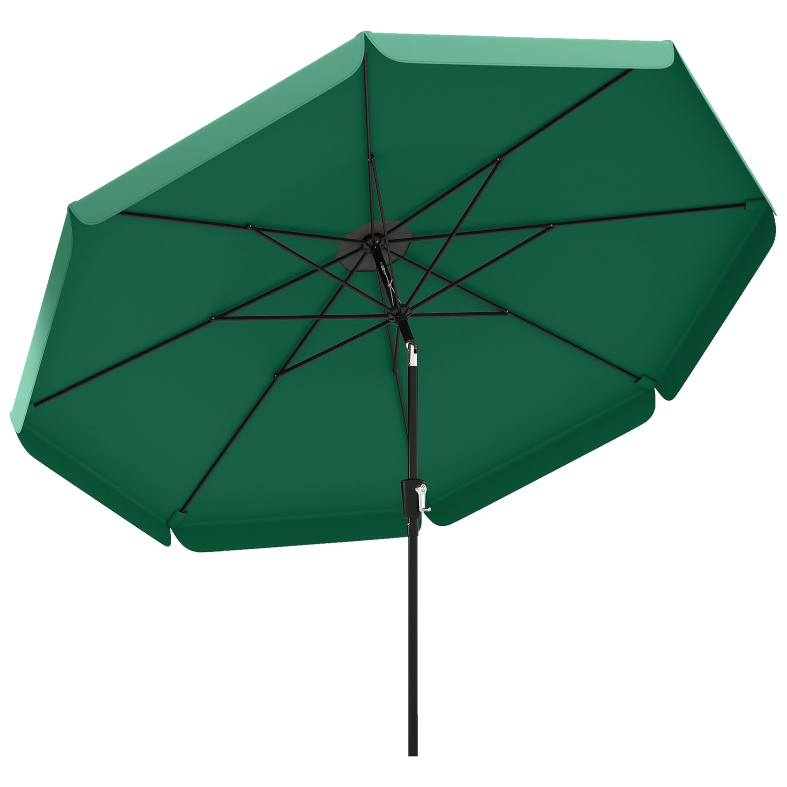 3 M Garden Parasol With Tilt & Crank, Upf30+ Outdoor Table Umbrella | Green
