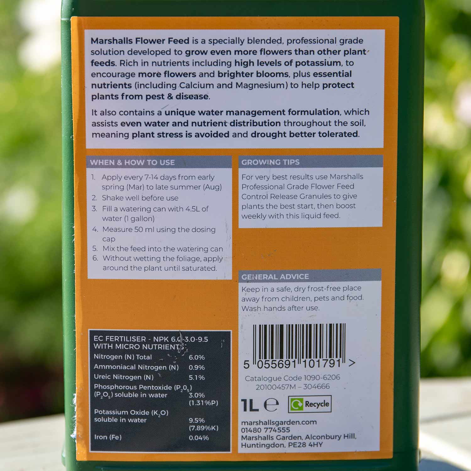 Organic Liquid Flower Feed - Super-concentrated, Npk 6-3-9.5 | 1L