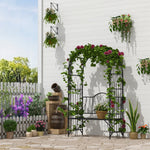 Garden Arch Bench Patio Trellis Arbor