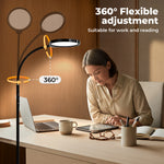 Emitto Led Floor Lamp Dimmable Standard Reading Light Remote Adjustable Angle