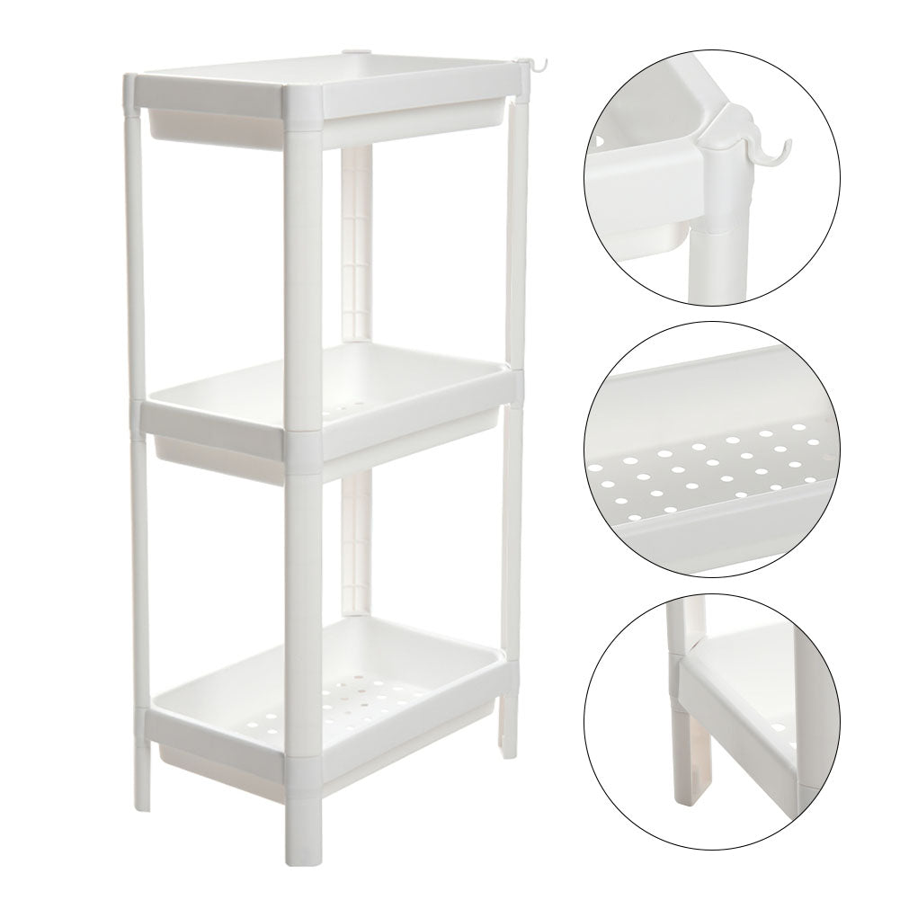 3-tier Multifunction Plastic Storage Rack For Kitchen Or Bathroom