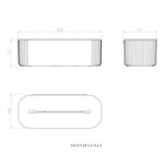 Bathroom Organiser Storage Box Freestanding Alife Collection | Pearl White