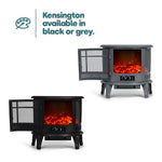 Electric Fireplace Heater Black With Thermostat And Safety Cut Off