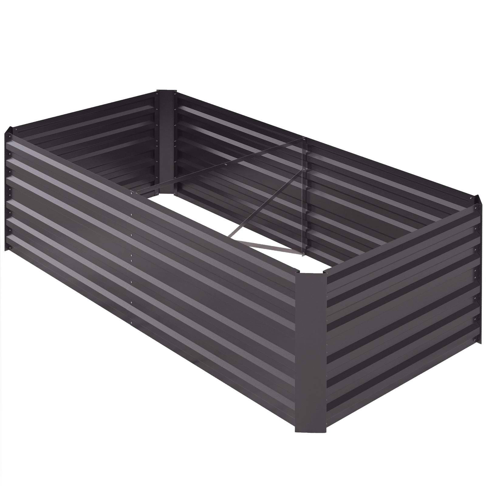 Steel Raised Bed Planter Rods 180 X 90 X 59 Cm | Dark Gray