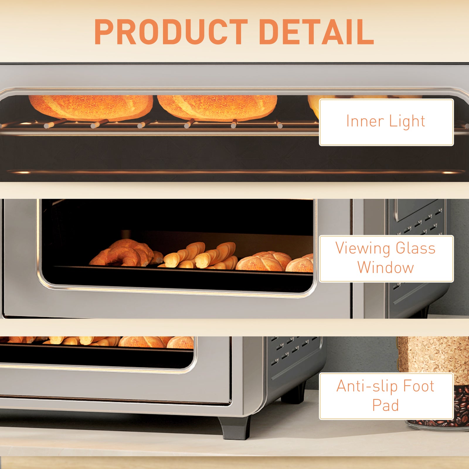 24l Air Fryer Oven Small Electric Oven Grill Roast 1600w