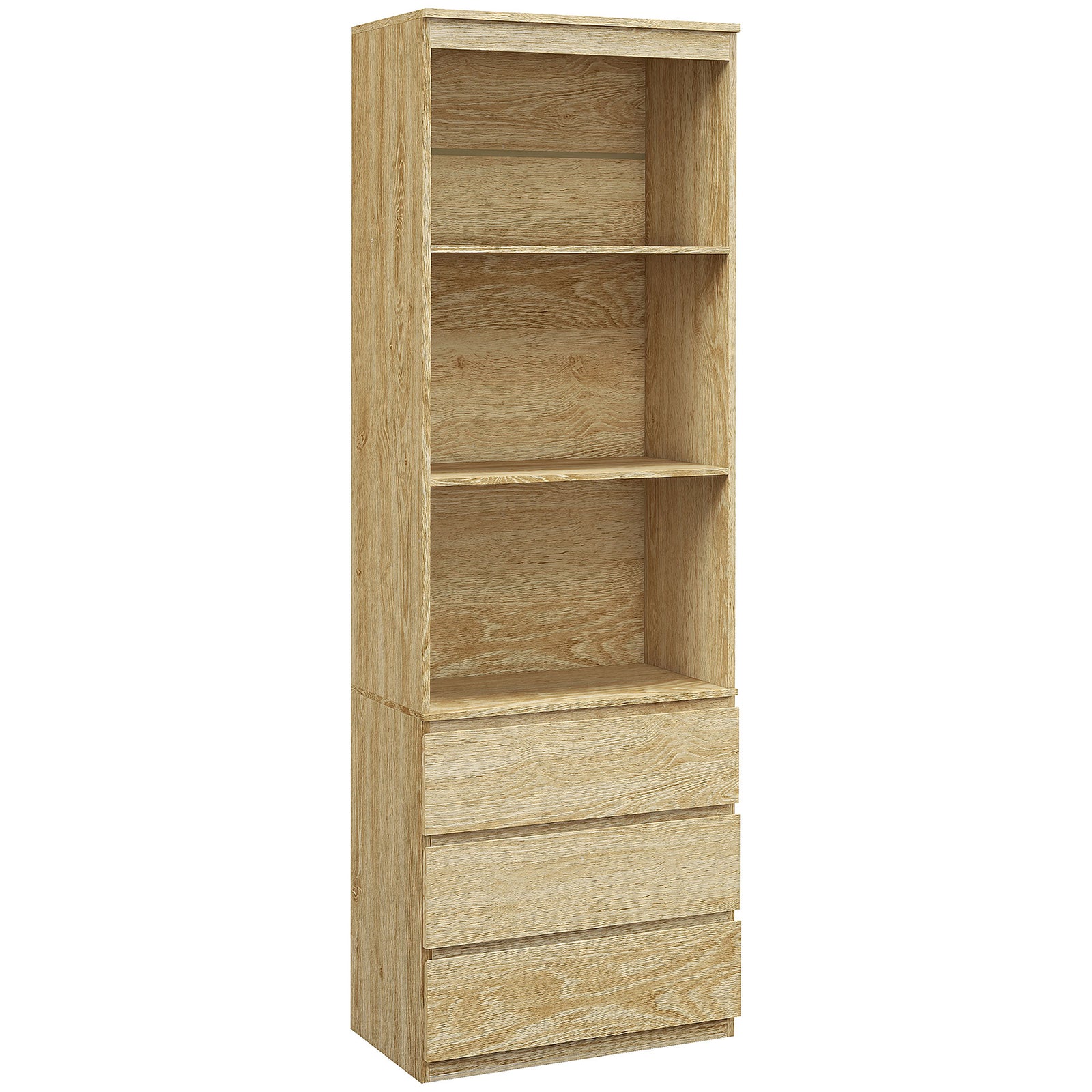 180cm Tall Bookshelf With Storage Free Standing | One Size | Brown