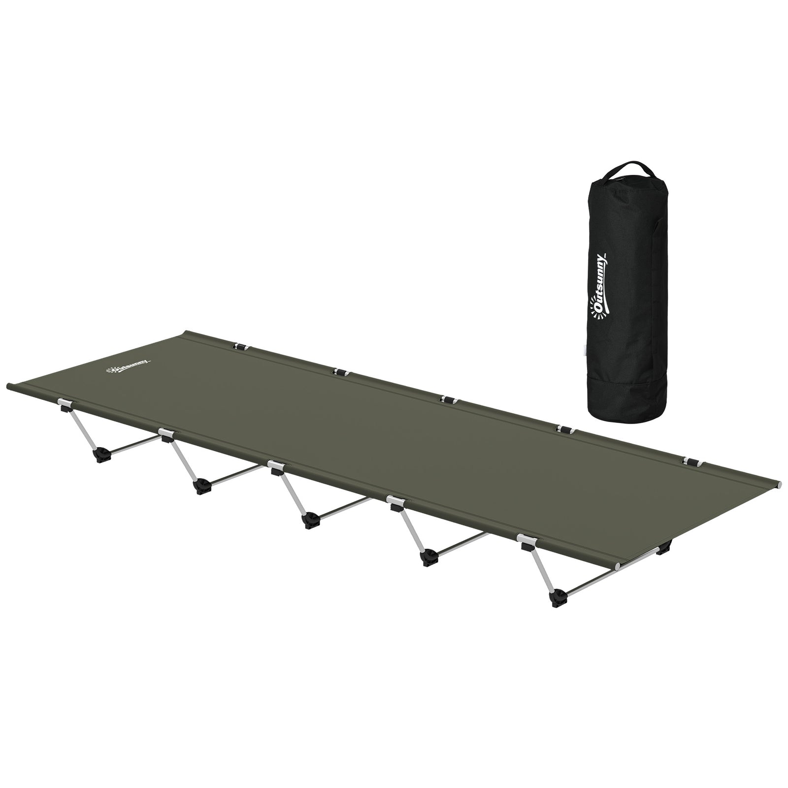 Lightweight Camping Cot Portable Compact Sleeping Bed | Green