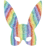 Fever Deluxe Rainbow Jewel Studded Bunny Mask