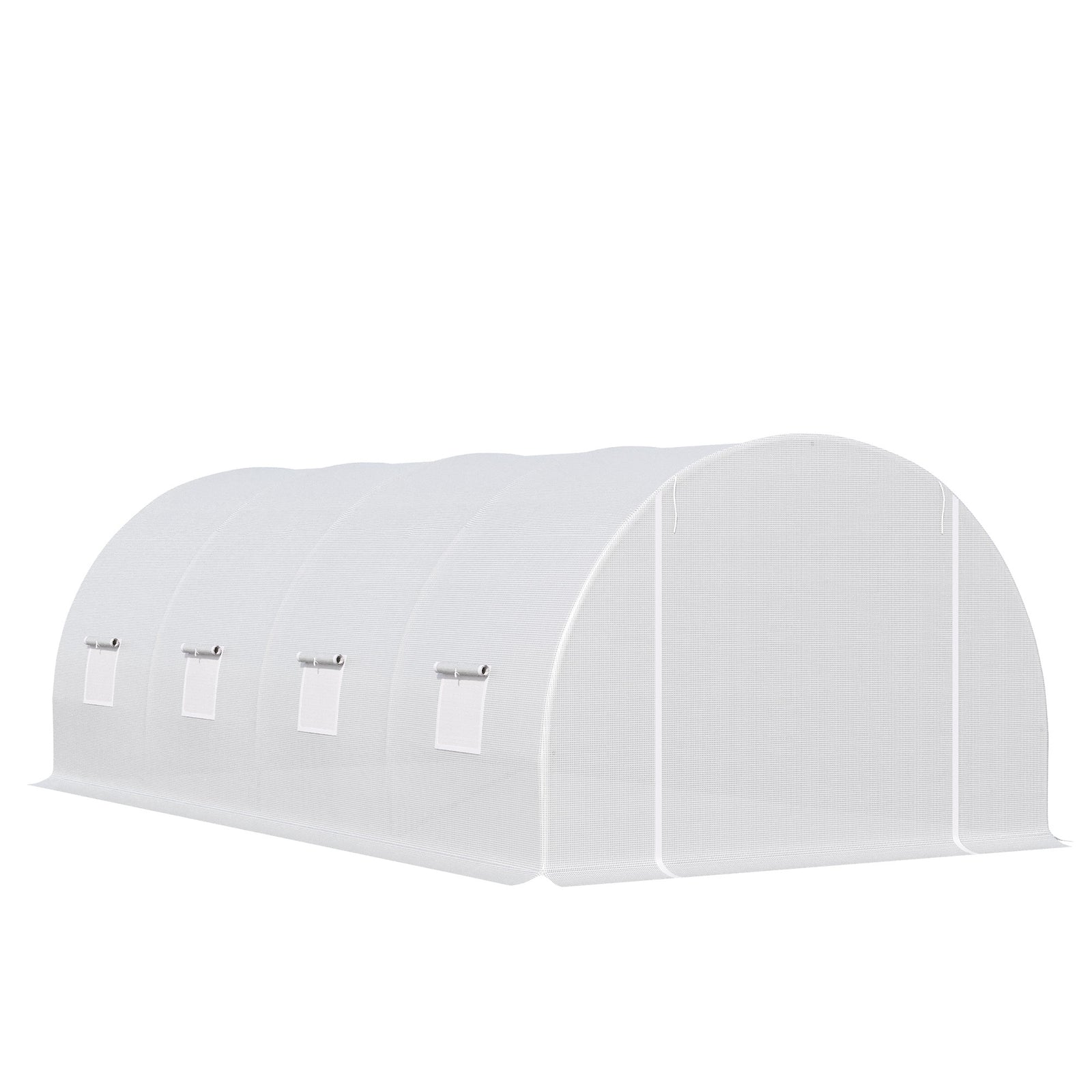 Polytunnel Greenhouse Tent 6x3x2m - White