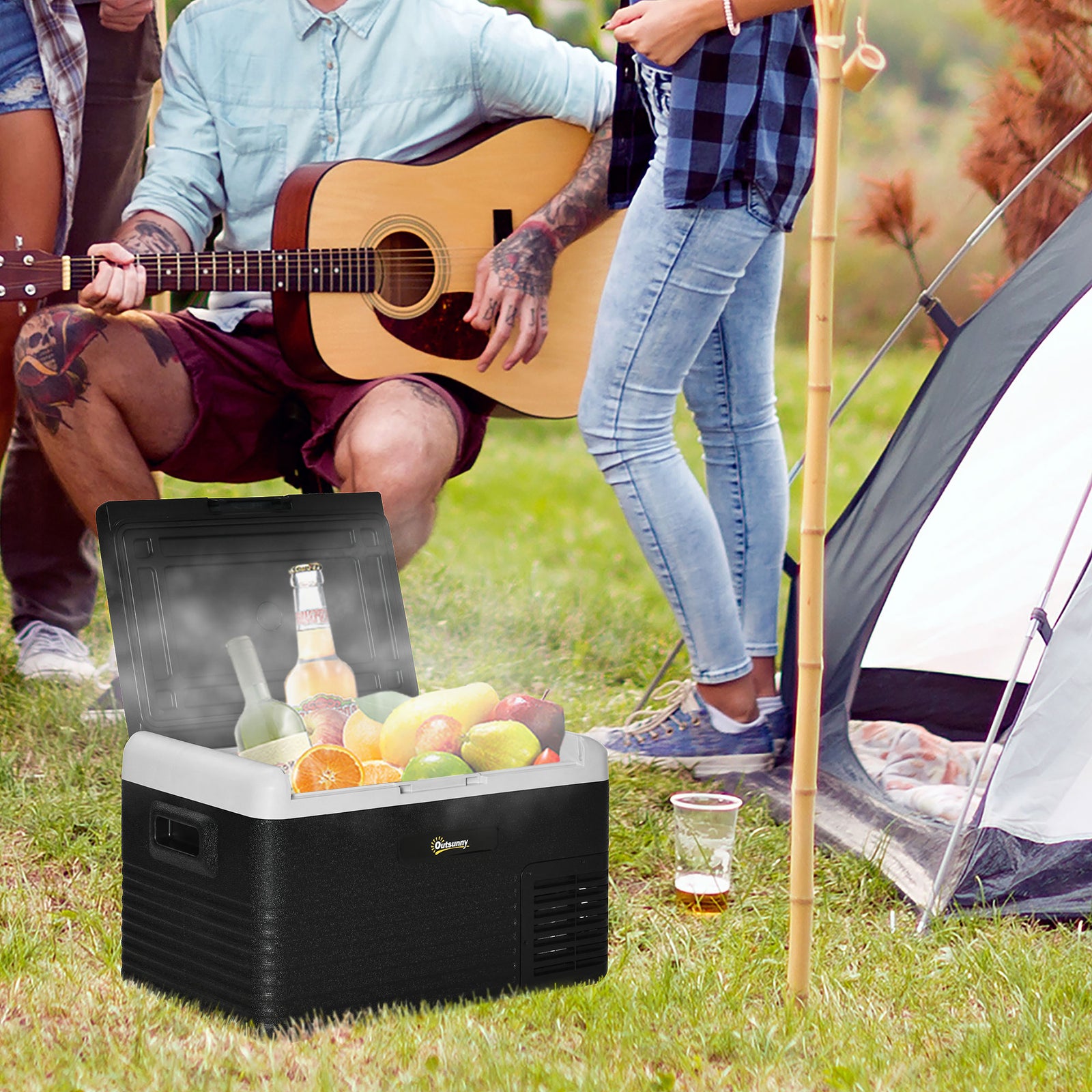 Car Refrigerator 12v Portable Freezer For Camping, Driving | Small | Gray