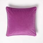 Filled Velvet Cushion With Piped Edge 46 X 46 Cm | 45cm x 45cm | Hot Pink