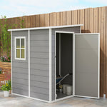 Plastic Garden Shed, Lockable Tool Storage House Lean To