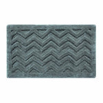 Chevron Geometric Pattern Thick Bathmat | 50 x 80cm | Grey