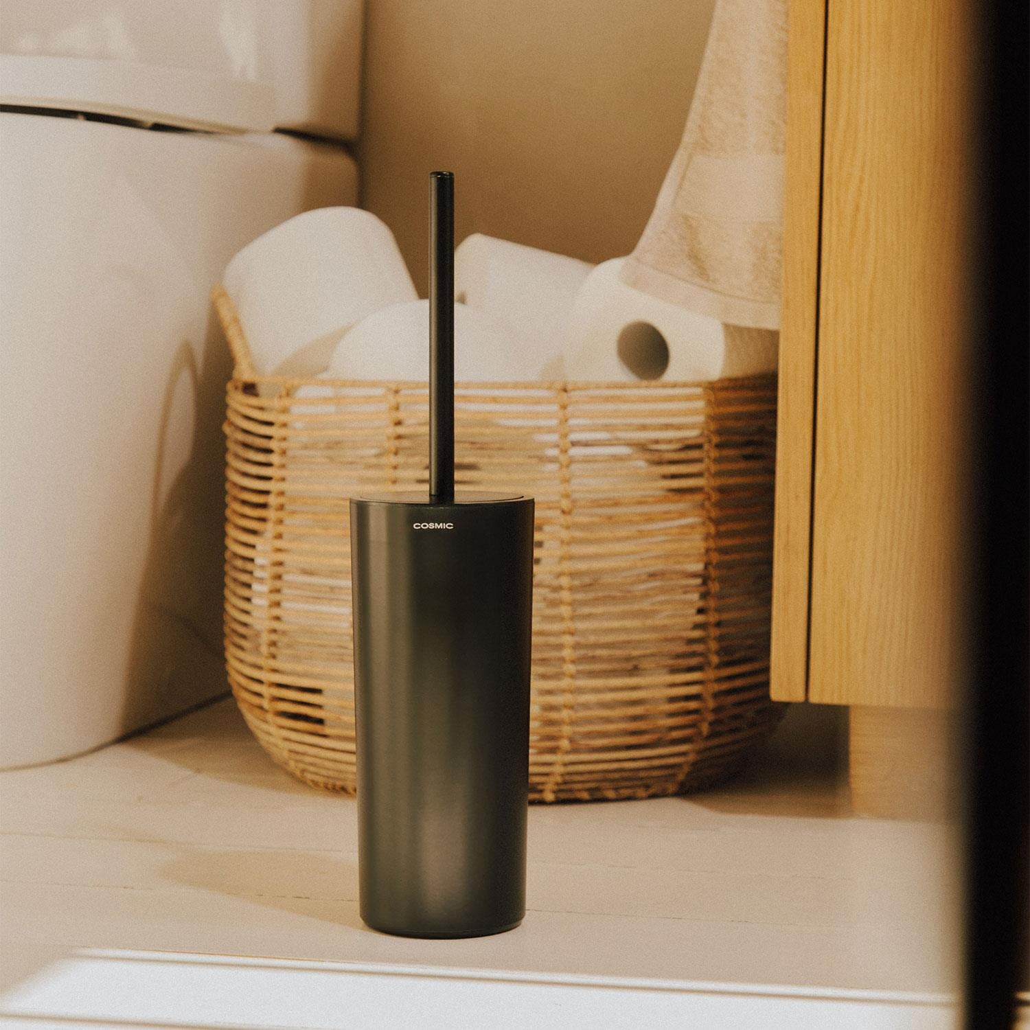 Toilet Brush Freestanding Self-adhesive Start Collection | Matte Black