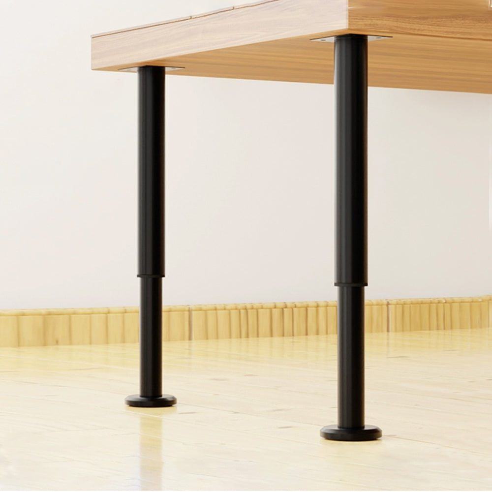 Set Of 4 Adjustable Metal Furniture Legs For Cabinet Table Feet Replacement | Large | Black