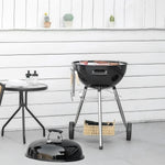 Outsunny Kettle Charcoal Bbq With Thermometer & Shelf