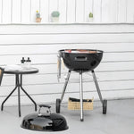 Kettle Charcoal Bbq With Thermometer & Shelf