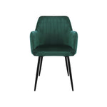 San Diego Marble Top Dining Table With Charlotte Velvet Chairs | Green