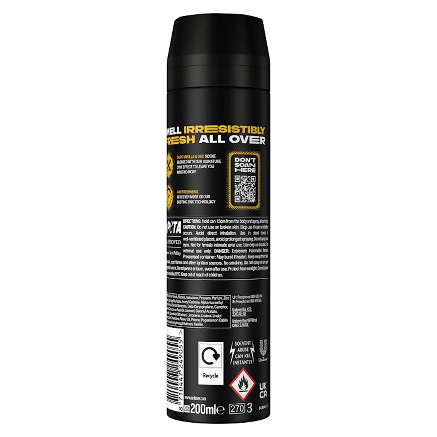 Xl 48-h High Definition Fragrance Gold Body Spray Deodorant 3 Pack, 200ml