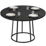 Round Dining Table For 4-6 Space Saving 120 Cm | Black