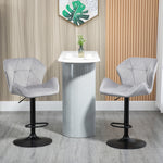 Set Of 2 Luxurious Velvet-touch Bar Stools
