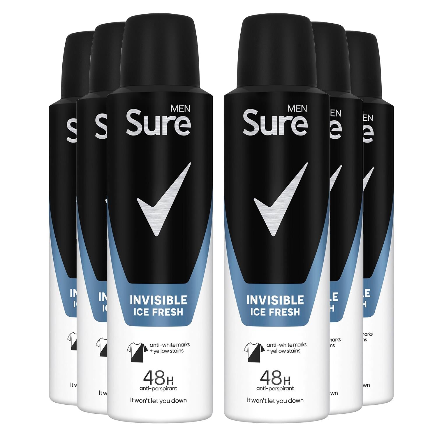 Multi Pack Alcohol Free Men Motion Sense Body Spray Deodorant, 250ml, 6pk | 6
