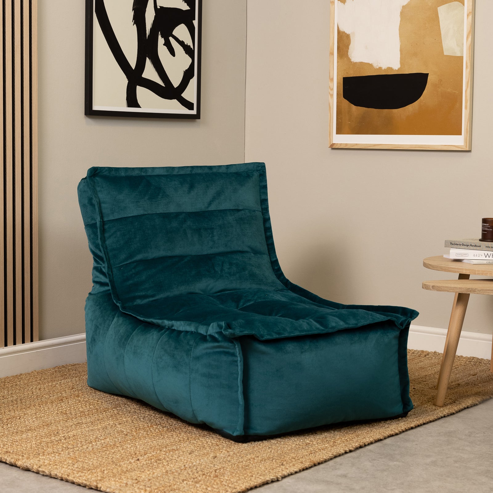 Dolce Velvet Bean Bag Lounger | Teal