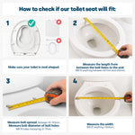 Livivo Soft Close Family Toilet Seat - Oval White With Quick Release Button For Easy Cleaning