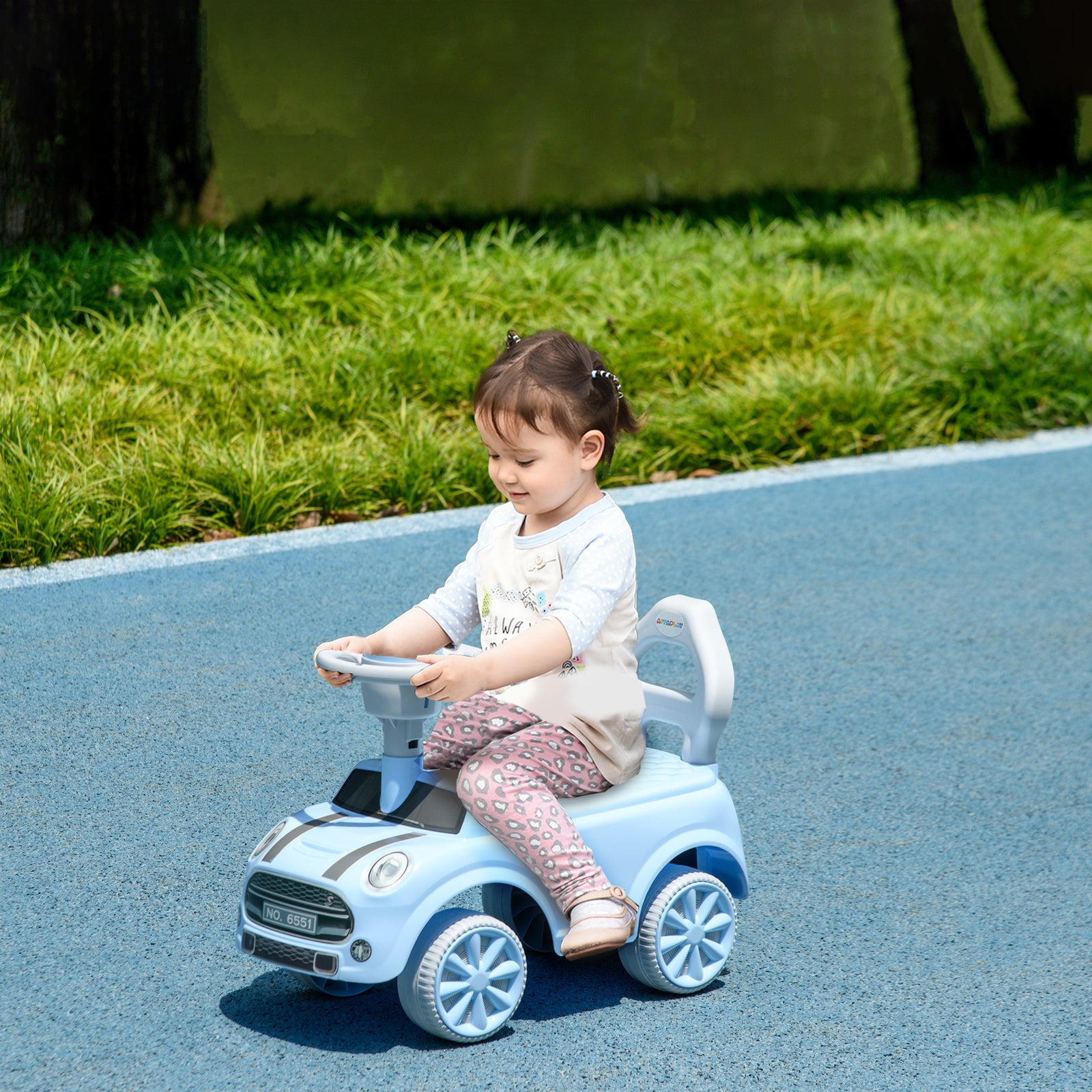 Ride On Car Foot To Floor Sliding Car W/ Air Horn | Blue
