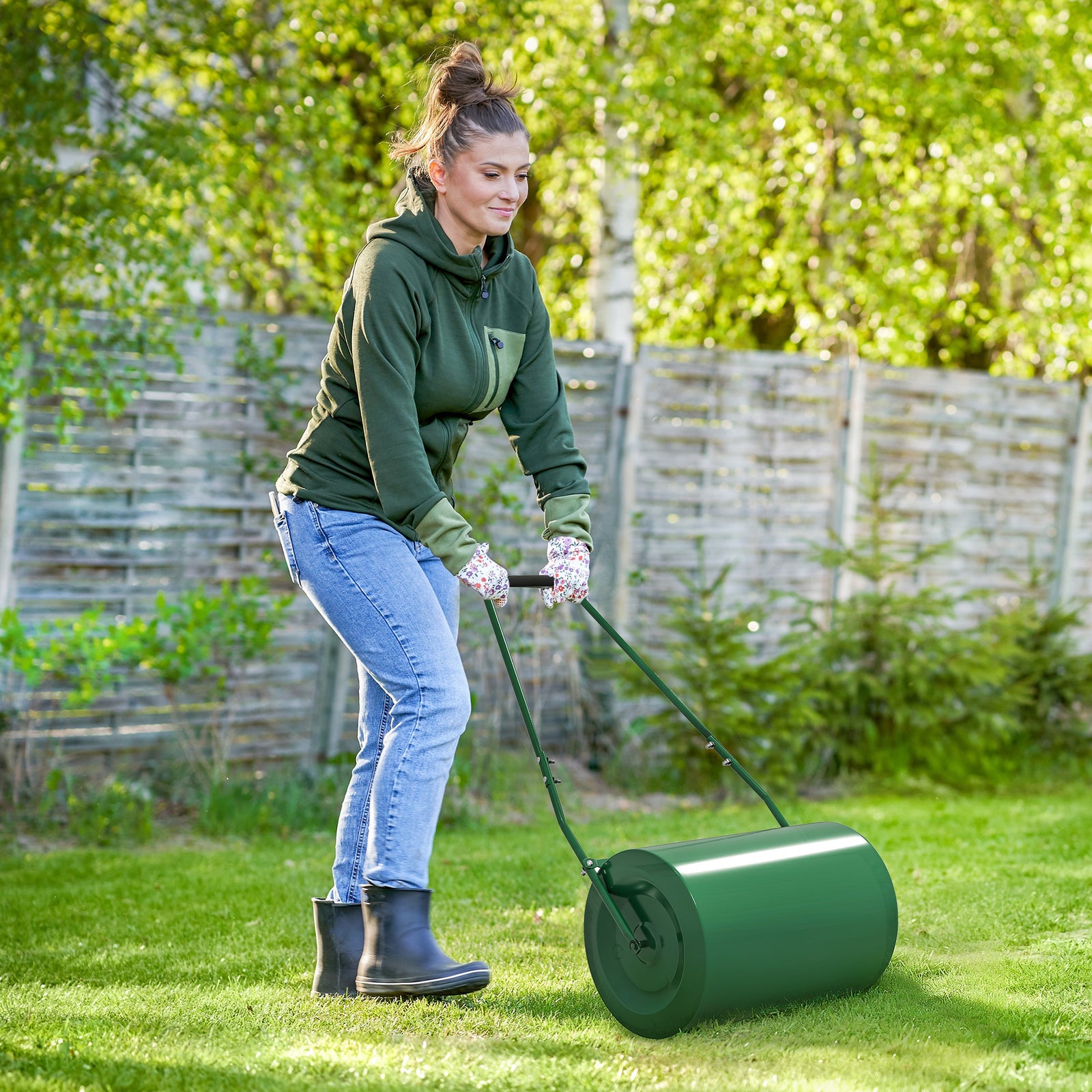 Lawn Roller Large Heavy Duty Metal Sand Or Water Filled
