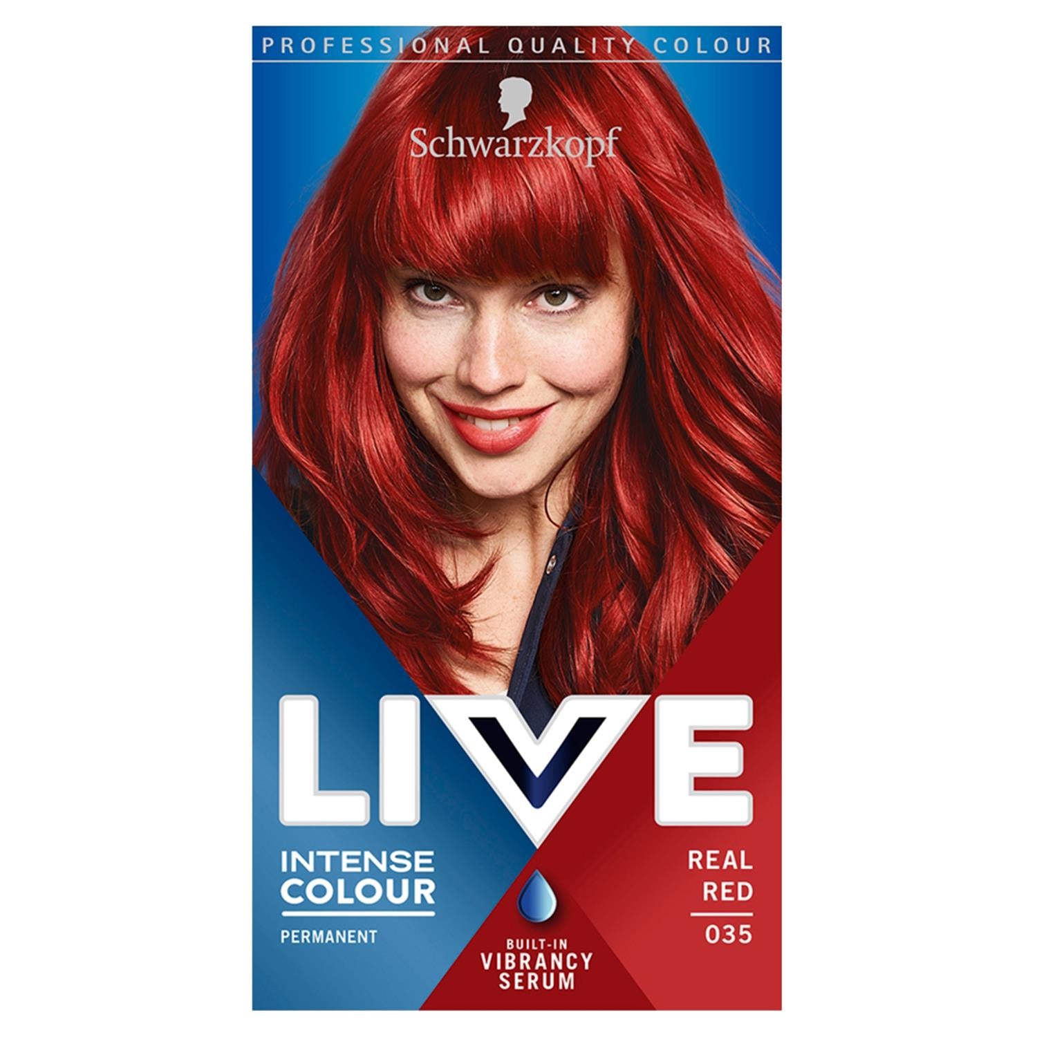 Live Intense Colour Permanent Hair Dye, 035 Real Red