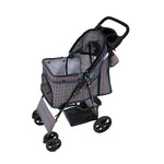 Pet Stroller With Rain Cover & Caddy Bag | Tartan