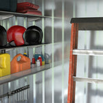 9ft X 4ft Metal Garden Shed With Foundation Kit, Ventilation