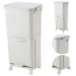 Rubbish Dustbin Recycling Bin Rubbish Trash Home Kitchen White | 38l | White