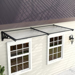 190cm W X 90cm D X 28cm H Door Window Awning Canopy Rain Cover