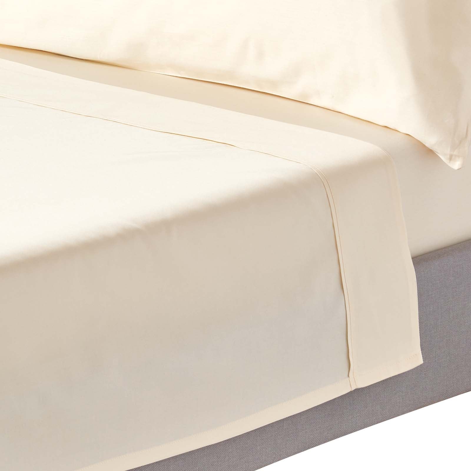 Organic Cotton Flat Sheet 400 Tc | Single | Cream