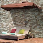 2.3m Half Round Parasol Balcony W/ Crank
