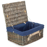 Wicker 40cm Antique Wash Picnic Basket | Blue