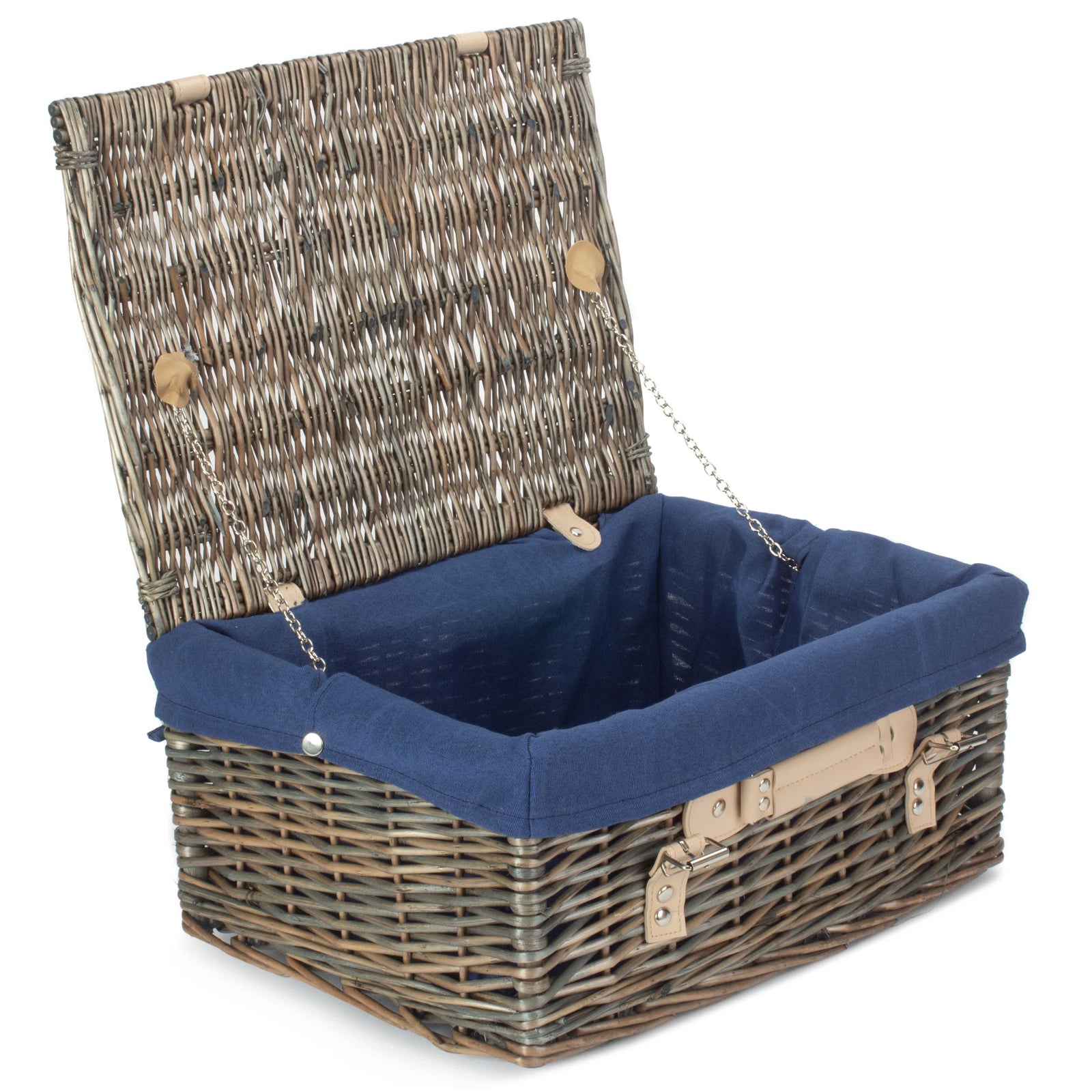 Wicker 40cm Antique Wash Picnic Basket | Blue