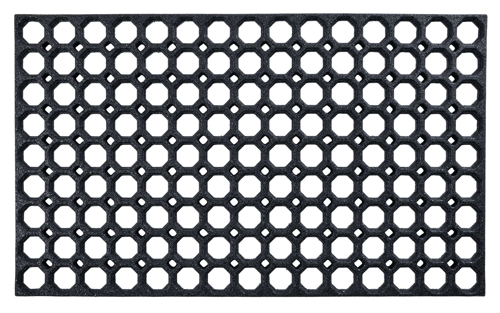 Rubber Ring Entrance Doormat | 75cm x 44cm | Black