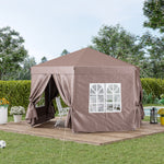 4x4m Garden Gazebo Tent Outdoor Metal Adjust Sun Shade
