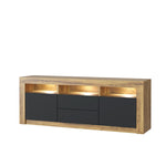 Shine Tv Unit 160cm With Led Lights | Oak