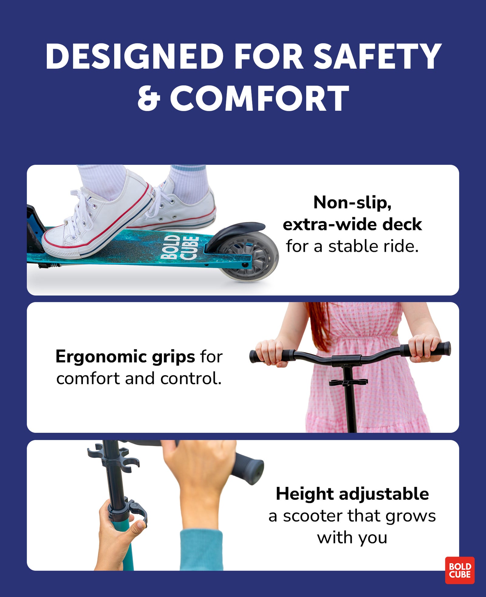 Deluxe 2 Wheel Scooter | Sapphire