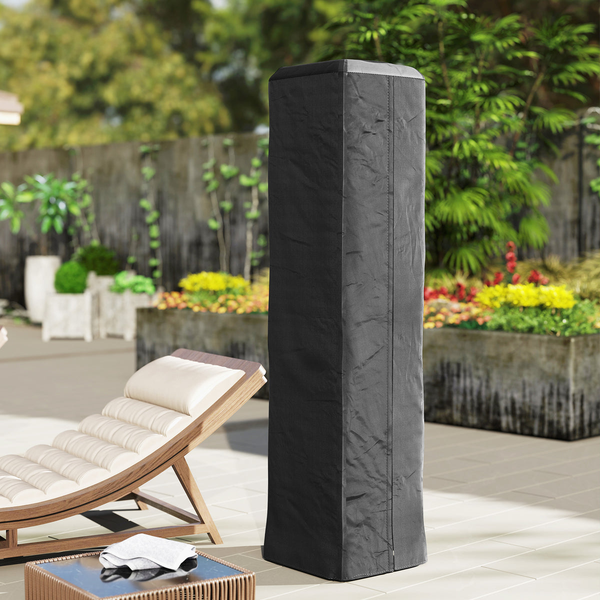 Outsunny Black Upf30+ Pyramid Heater Cover